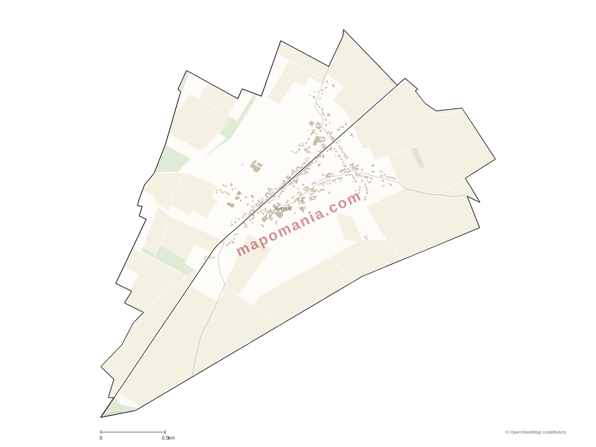 Carte de Avroult à personnaliser