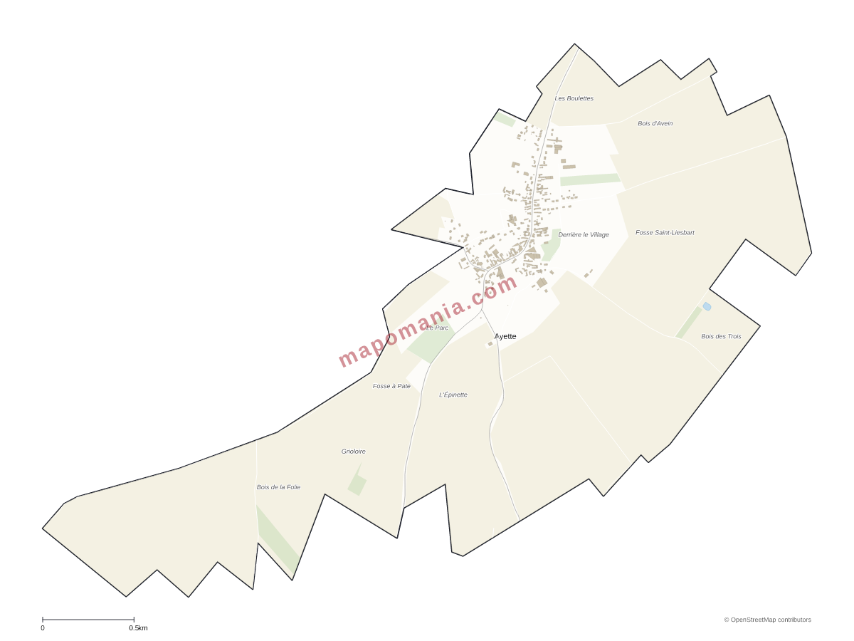 Carte de Ayette à personnaliser