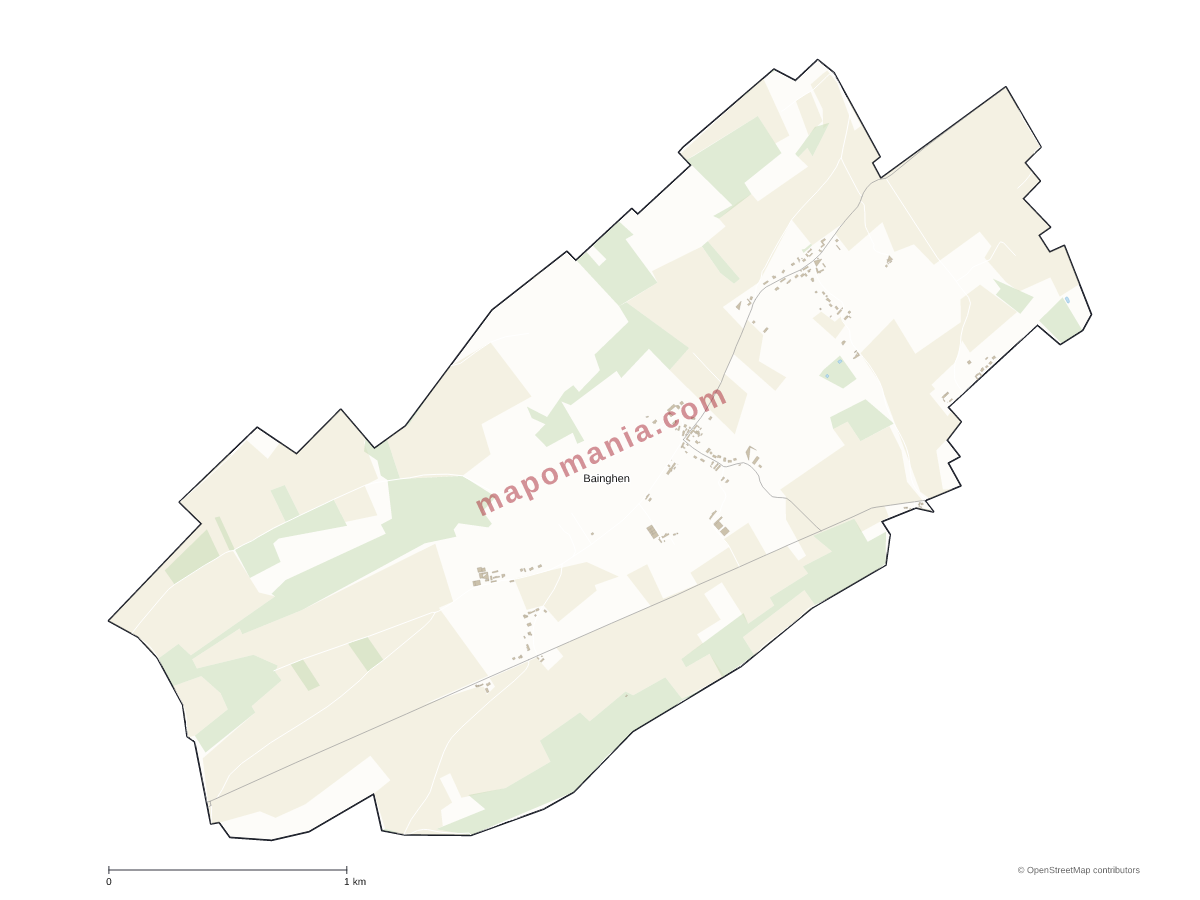 Carte de Bainghen à personnaliser