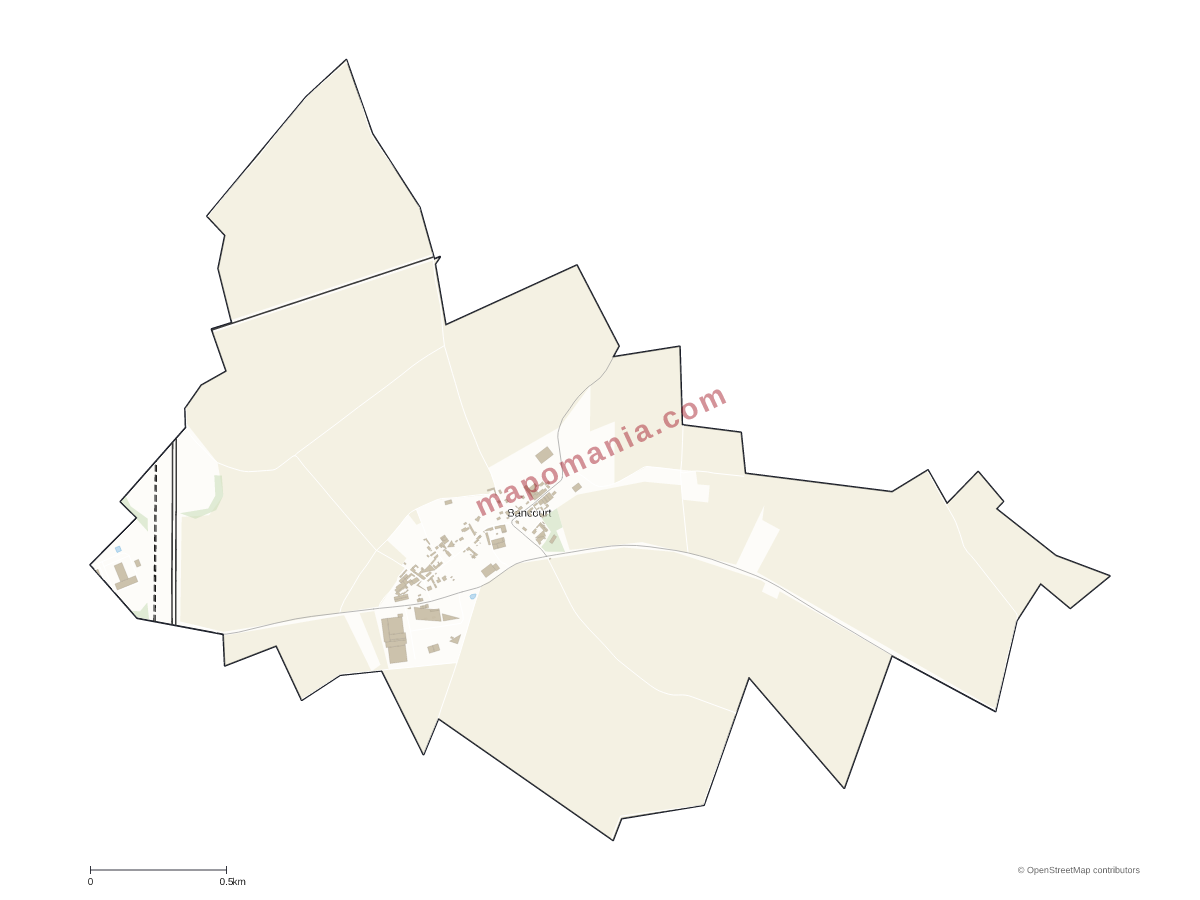 Carte de Bancourt à personnaliser