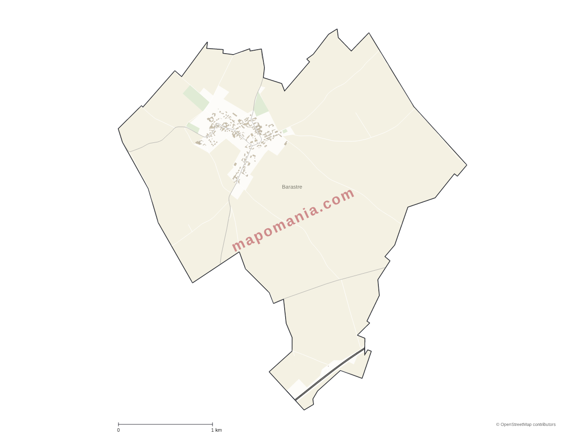 Carte de Barastre à personnaliser