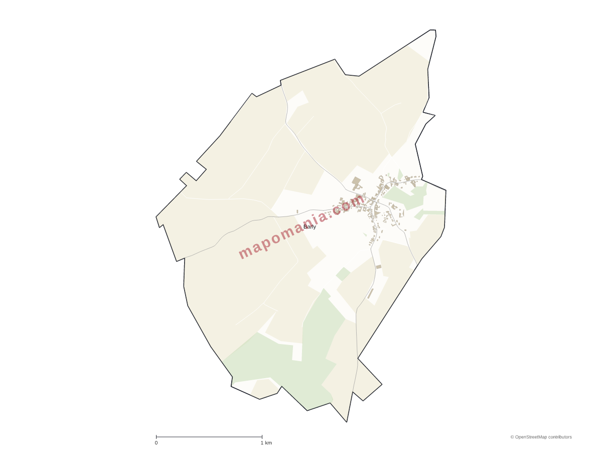 Carte de Barly à personnaliser