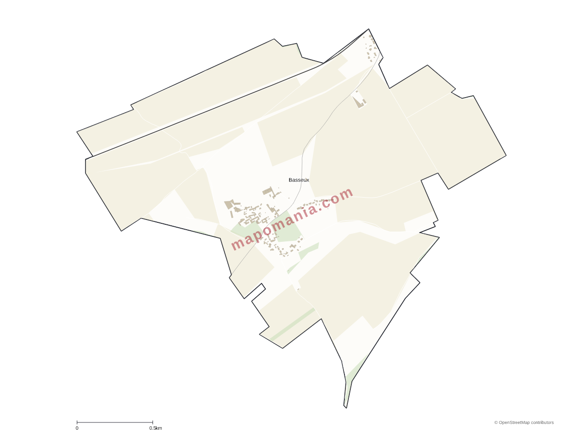 Carte de Basseux à personnaliser