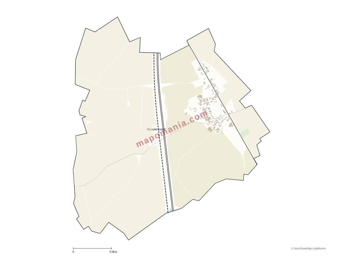 Carte de Beaulencourt à personnaliser
