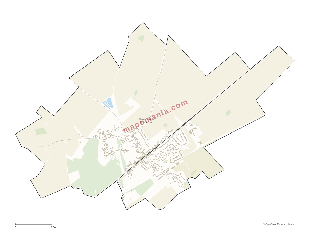 Carte de Beaumetz-lès-Loges à personnaliser