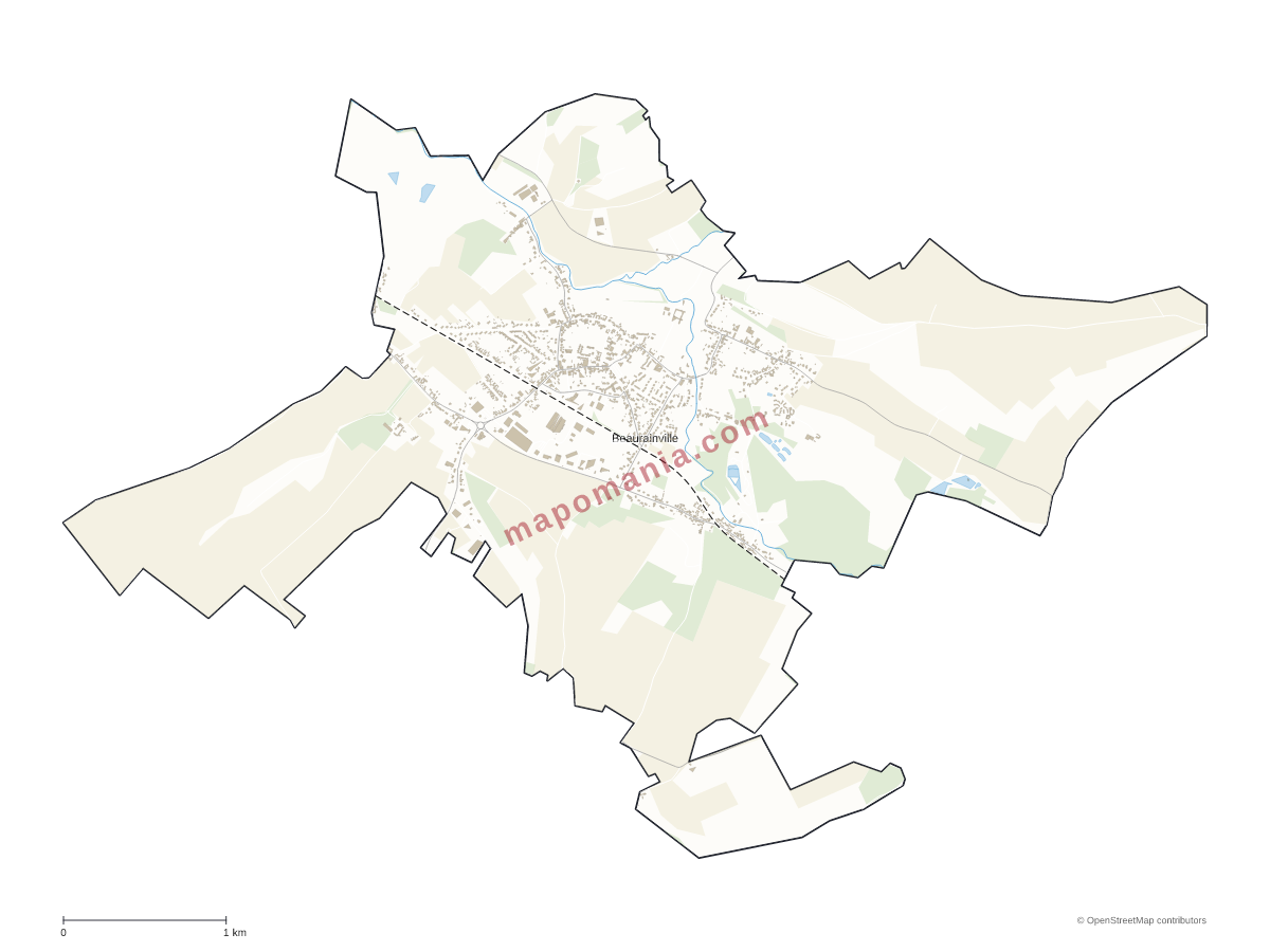 Carte de Beaurainville à personnaliser