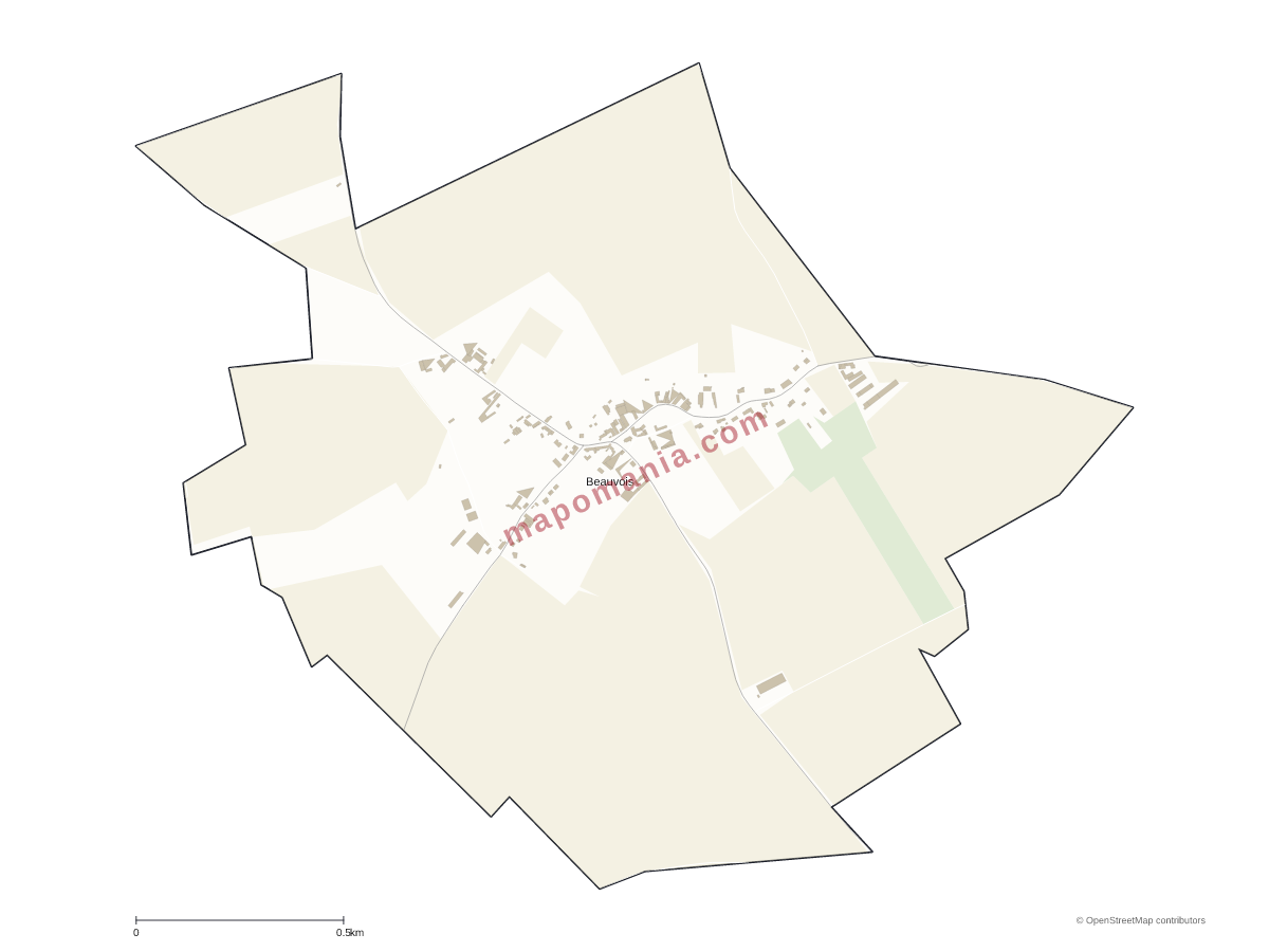 Carte de Beauvois à personnaliser