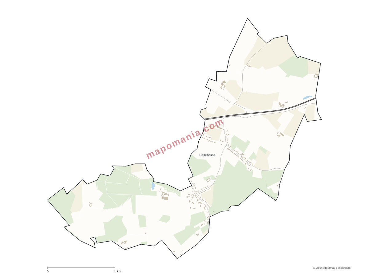 Carte de Bellebrune à personnaliser