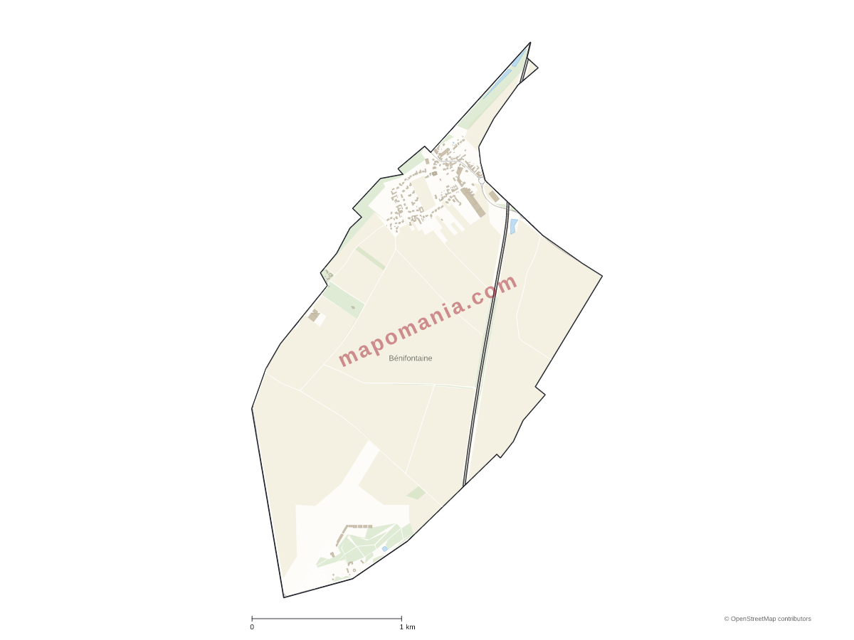 Carte de Bénifontaine à personnaliser