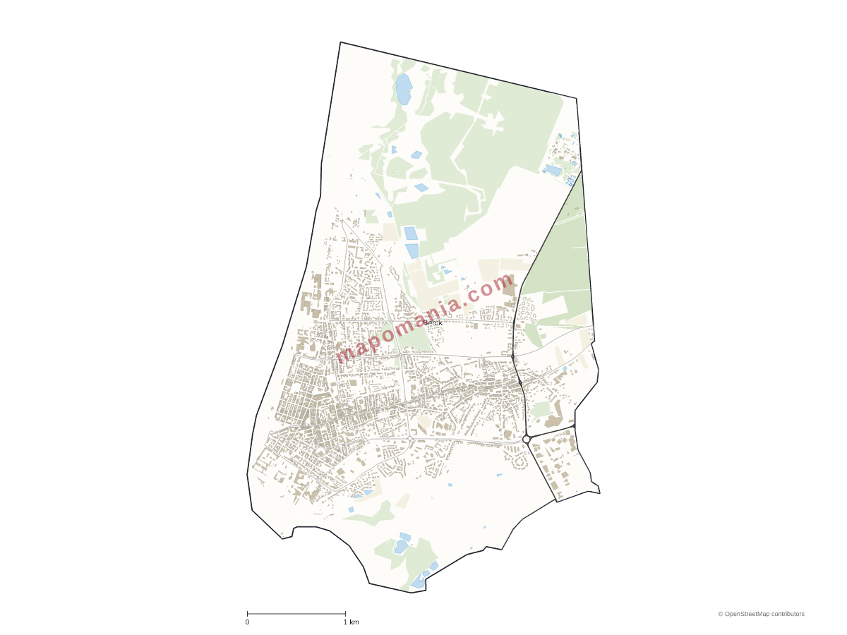 Carte de Berck à personnaliser