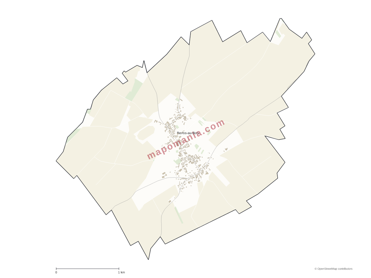 Carte de Berles-au-Bois à personnaliser