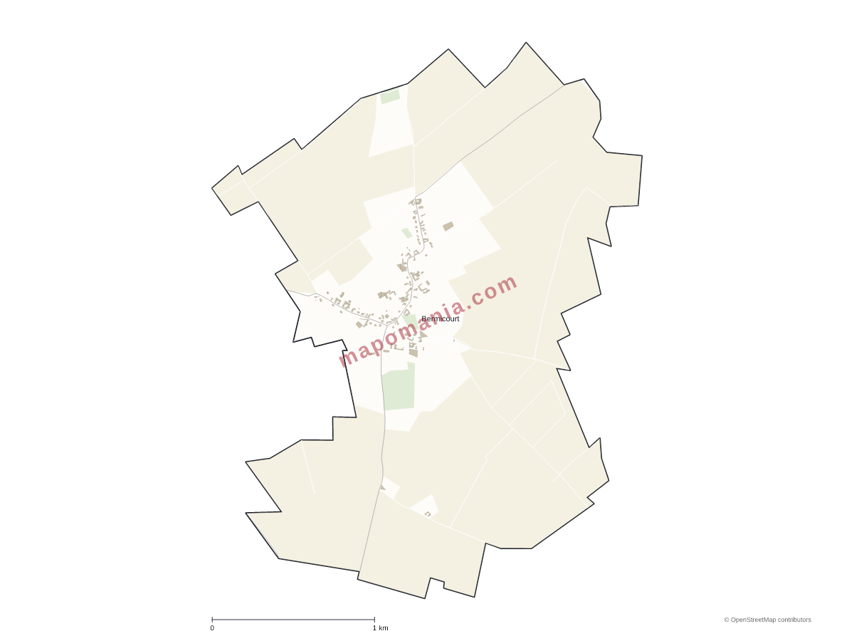 Carte de Bermicourt à personnaliser