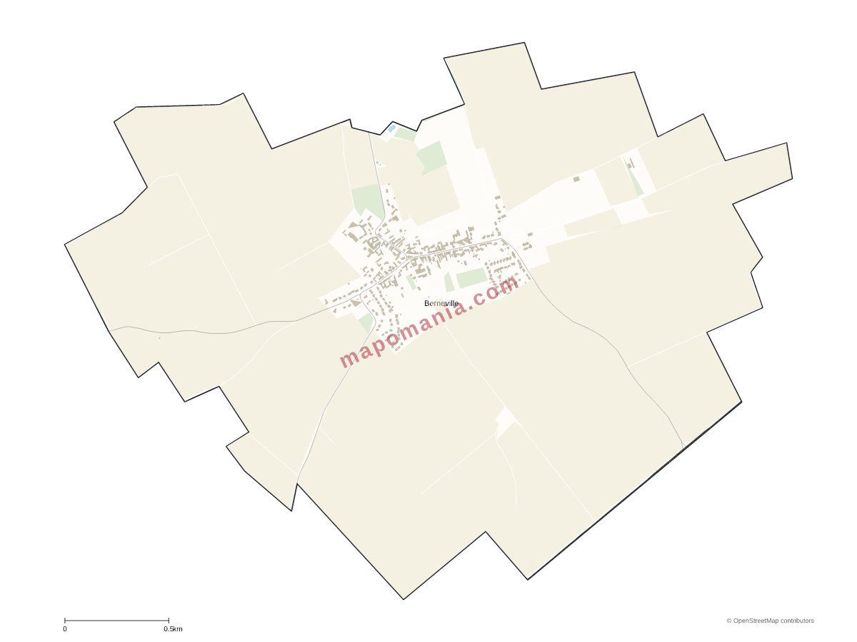 Carte de Berneville à personnaliser