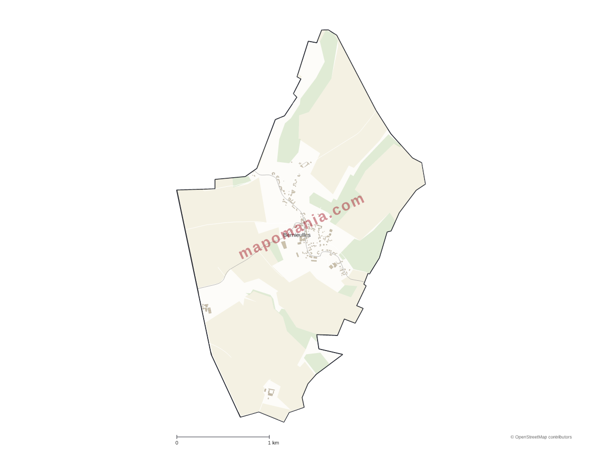 Carte de Bernieulles à personnaliser