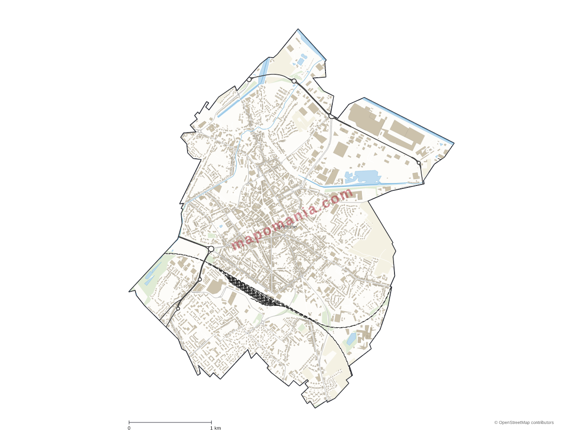 Carte de Béthune à personnaliser