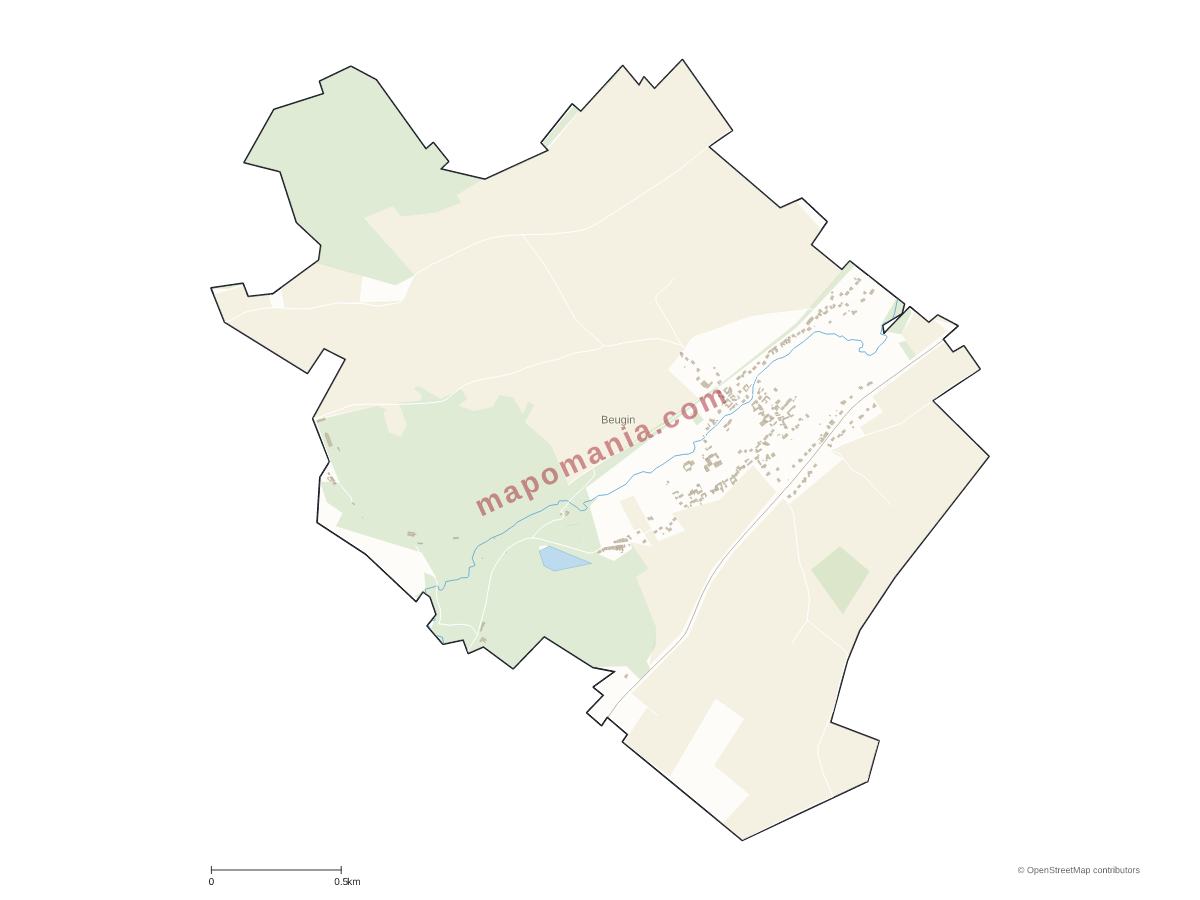 Carte de Beugin à personnaliser