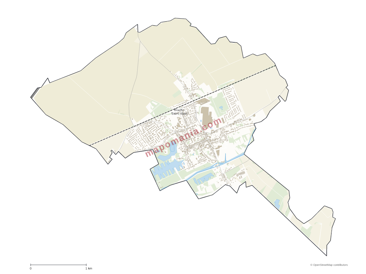 Carte de Biache-Saint-Vaast à personnaliser