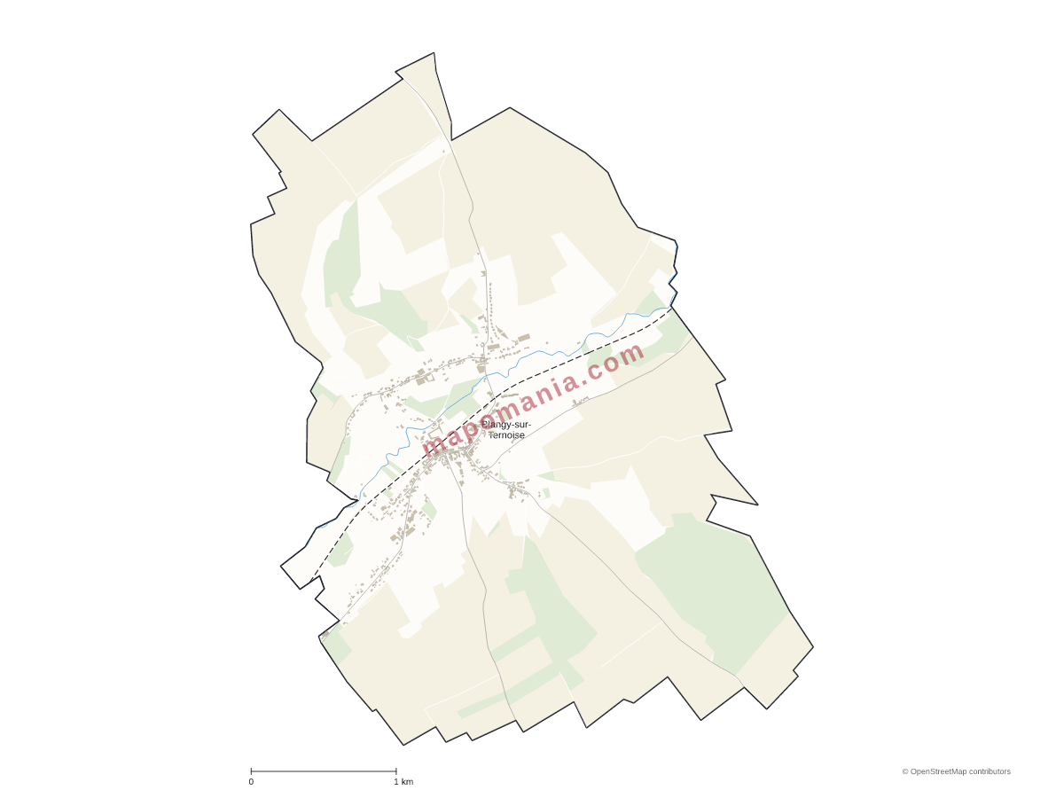 Carte de Blangy-sur-Ternoise à personnaliser