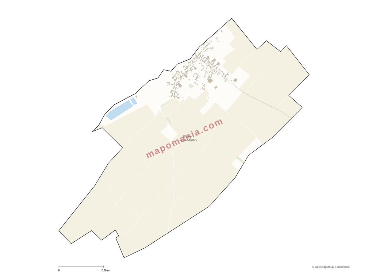 Carte de Boiry-Saint-Martin à personnaliser