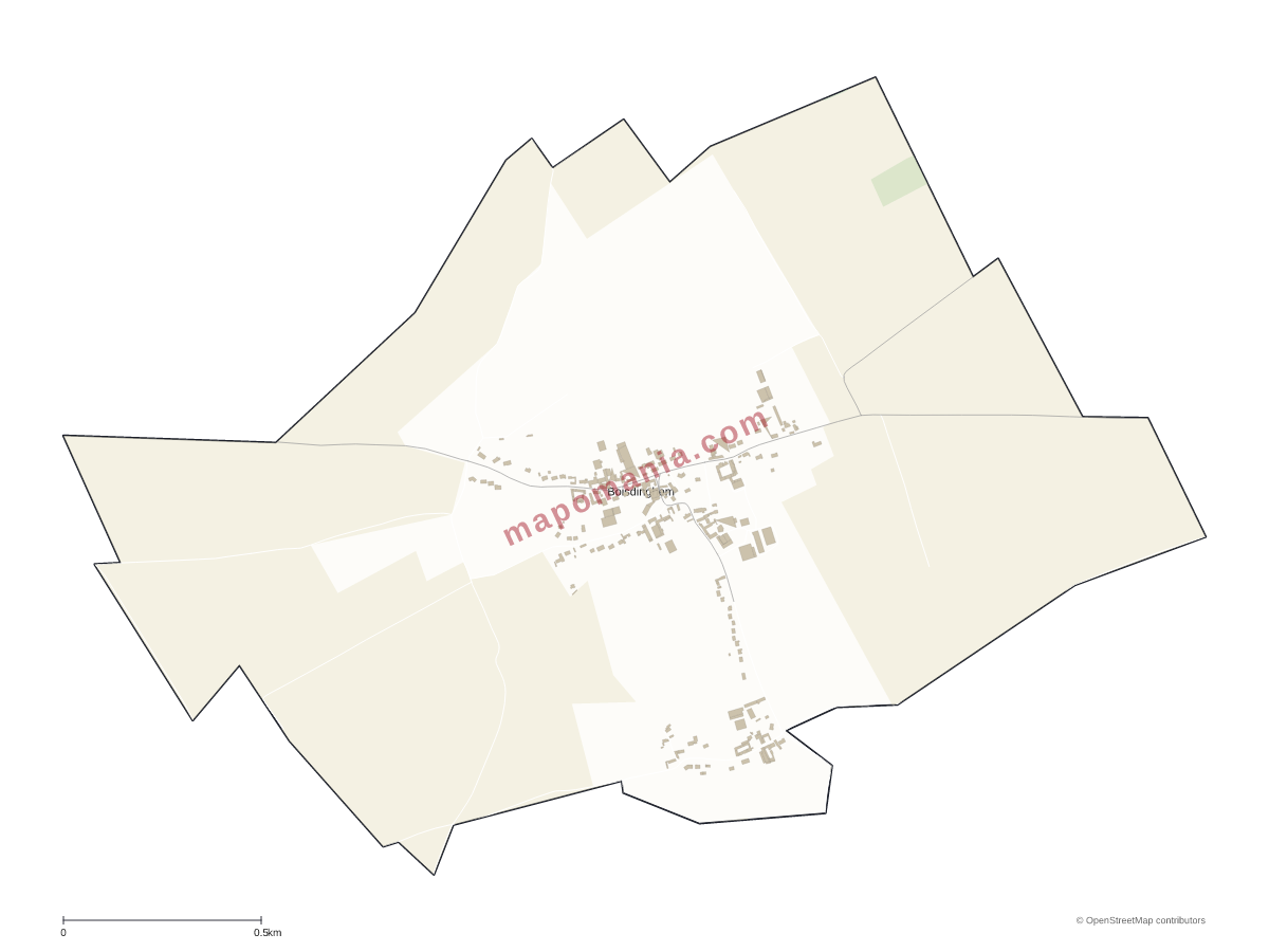 Carte de Boisdinghem à personnaliser