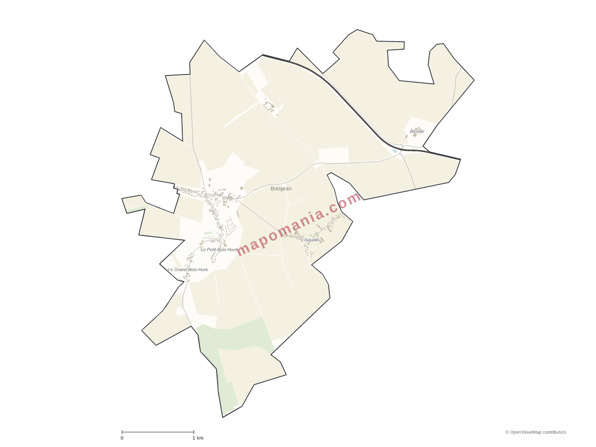 Carte de Boisjean à personnaliser