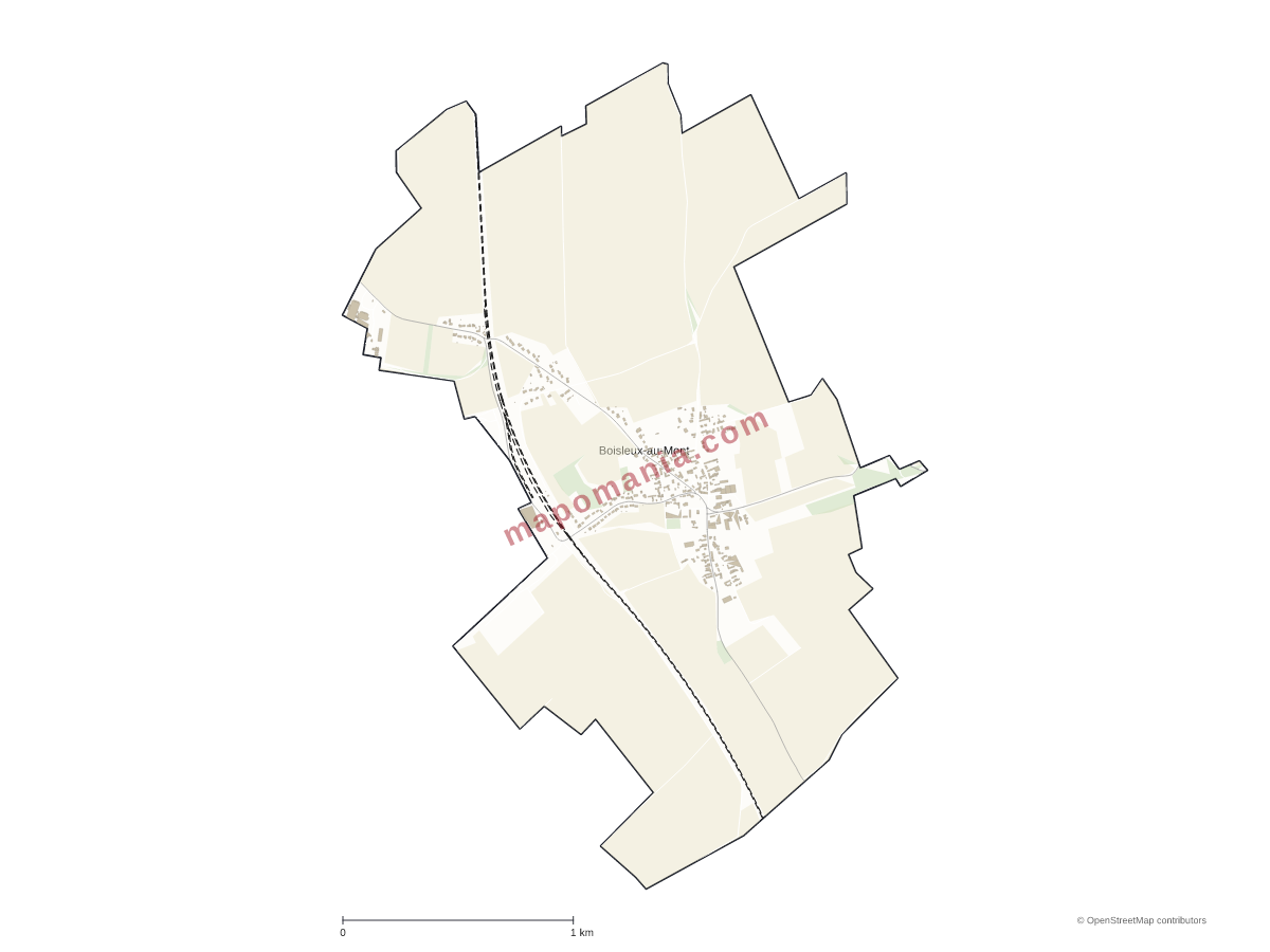 Carte de Boisleux-au-Mont à personnaliser