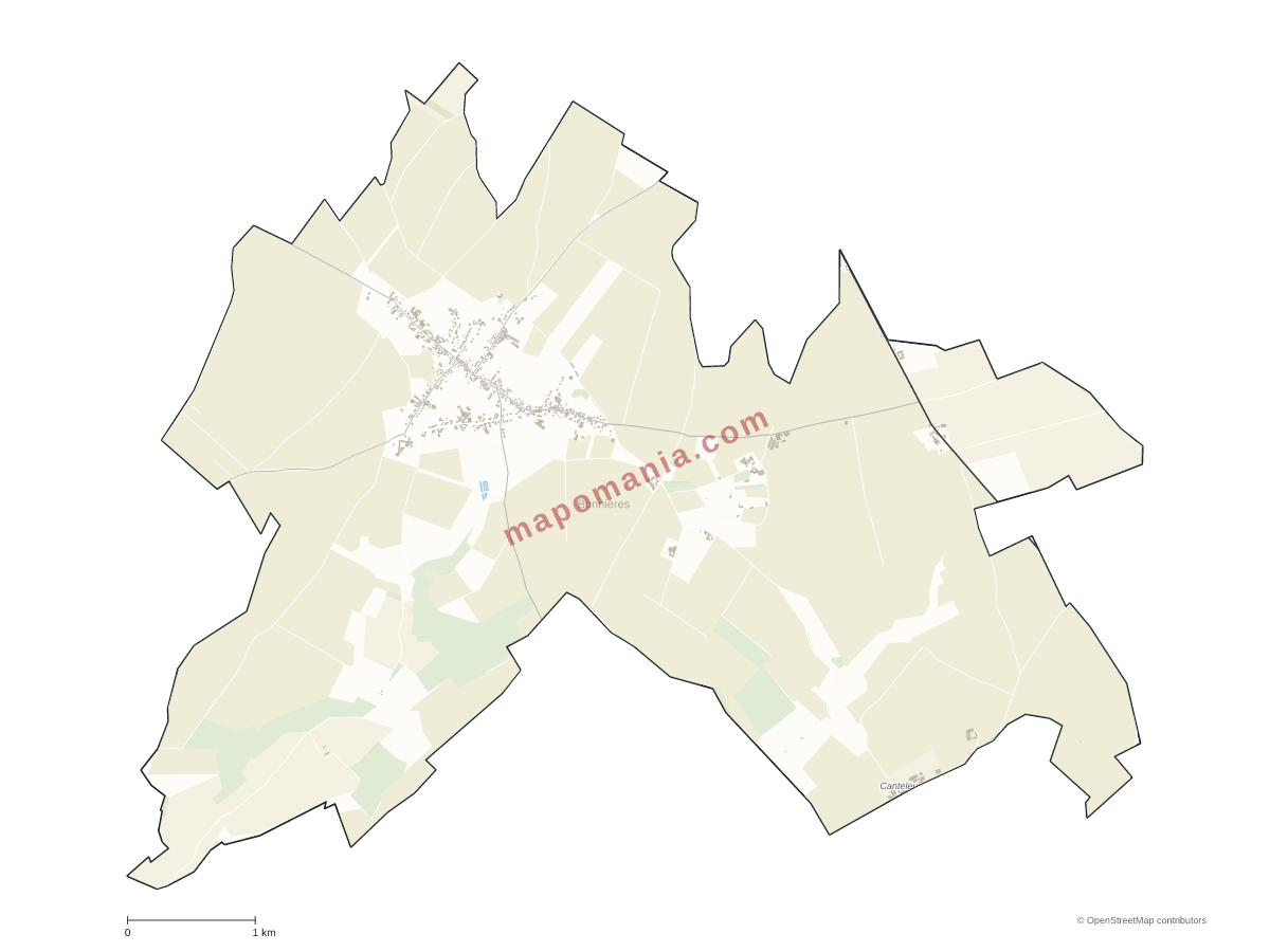 Carte de Bonnières à personnaliser