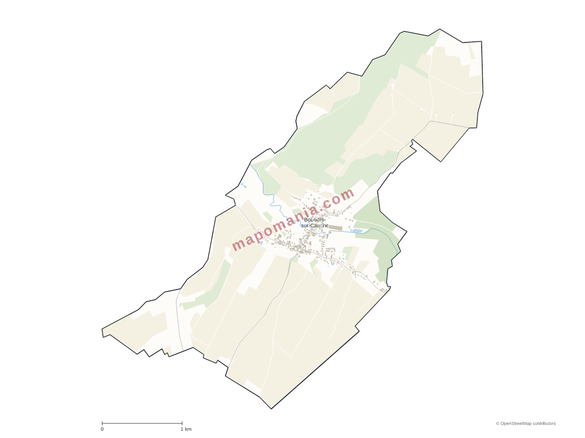 Carte de Boubers-sur-Canche à personnaliser
