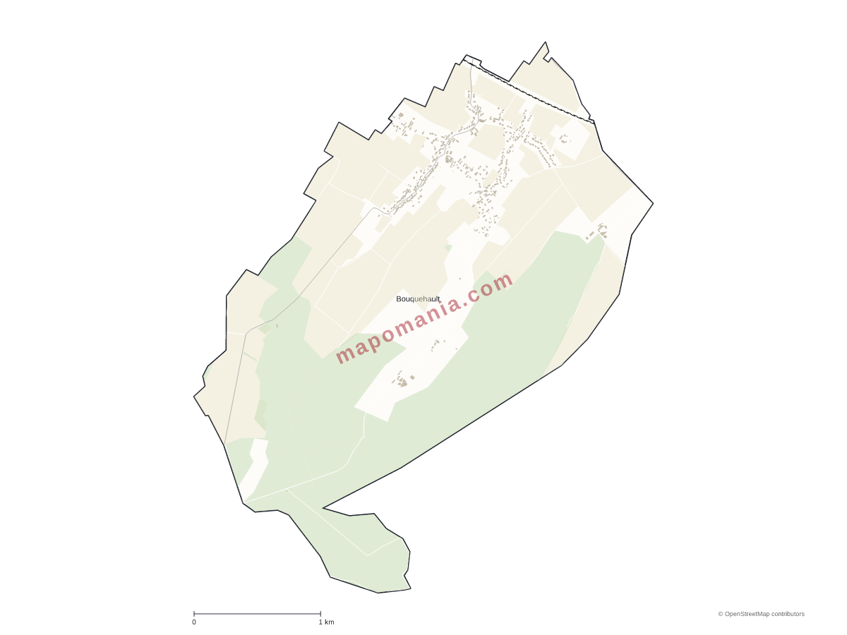 Carte de Bouquehault à personnaliser
