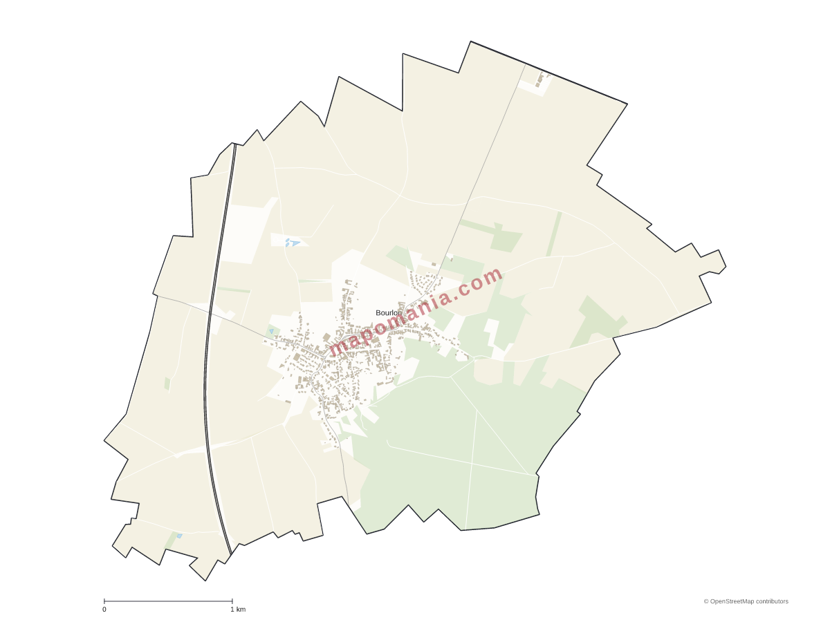 Carte de Bourlon à personnaliser