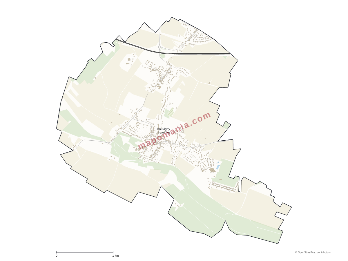 Carte de Bouvigny-Boyeffles à personnaliser