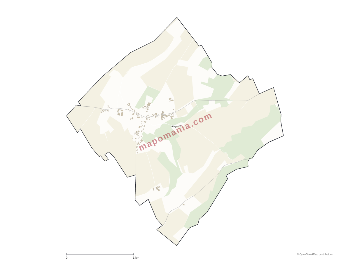 Carte de Boyaval à personnaliser
