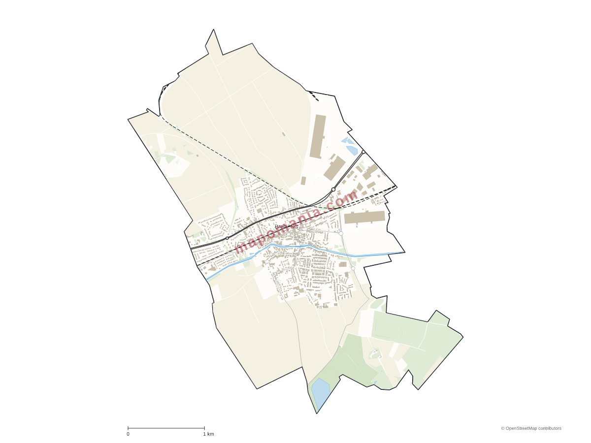 Carte de Brebières à personnaliser