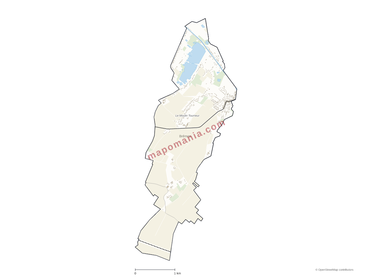 Carte de Brêmes à personnaliser