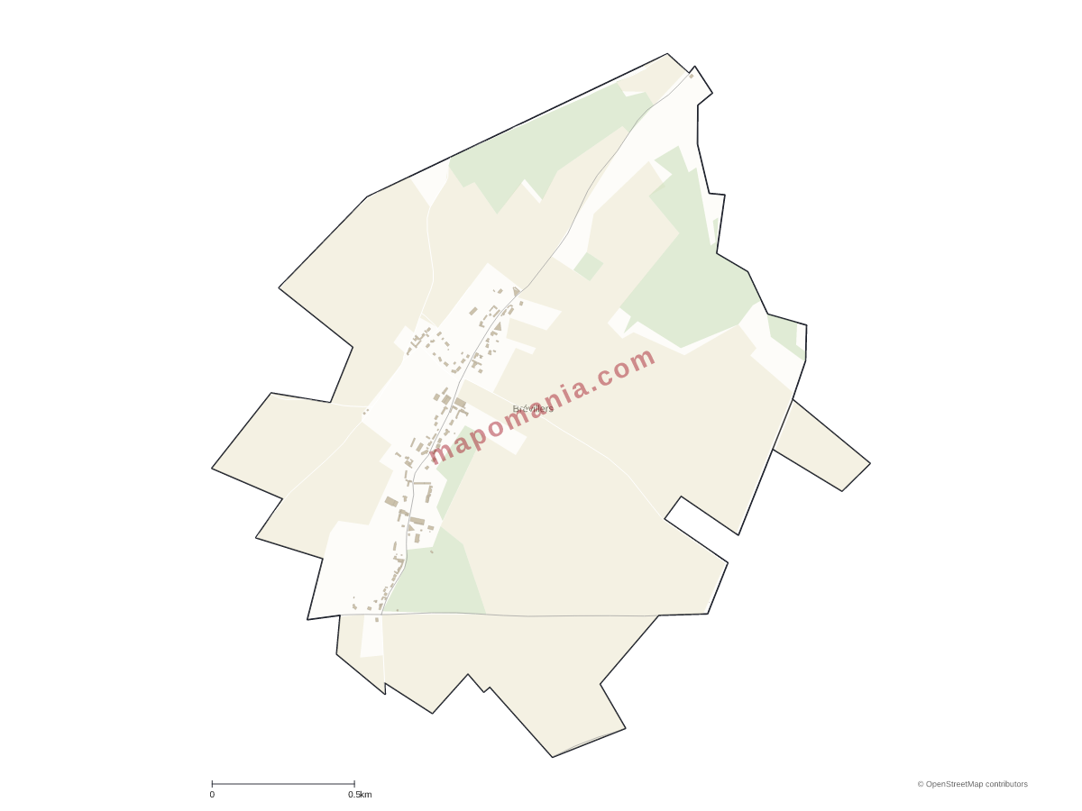 Carte de Brévillers à personnaliser