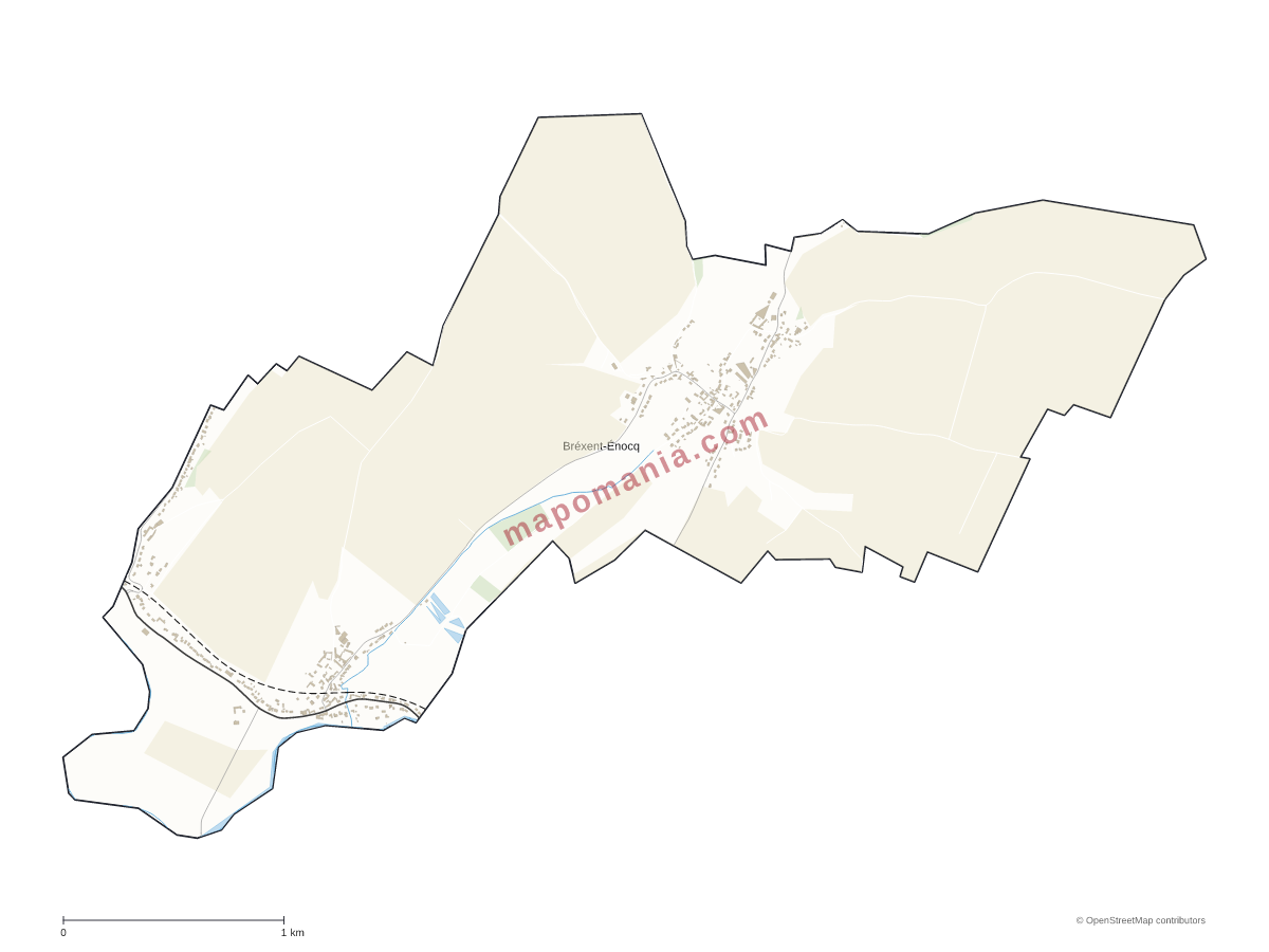 Carte de Bréxent-Énocq à personnaliser