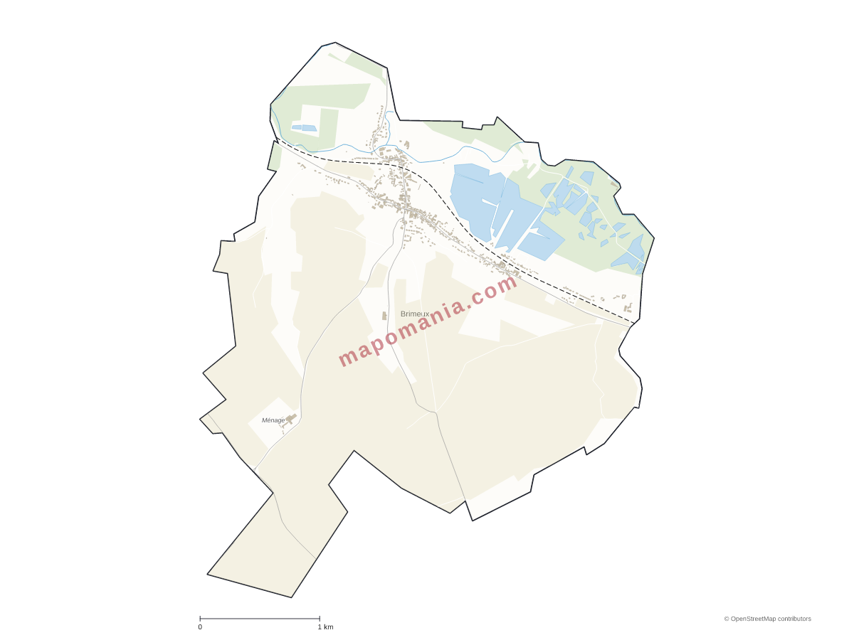 Carte de Brimeux à personnaliser