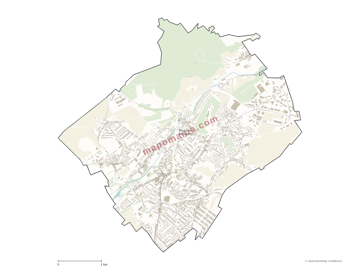 Carte de Bruay-la-Buissière à personnaliser