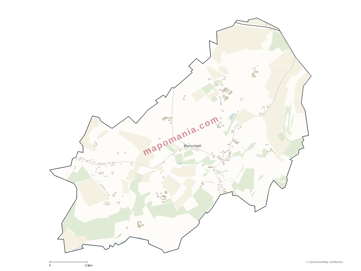 Carte de Brunembert à personnaliser