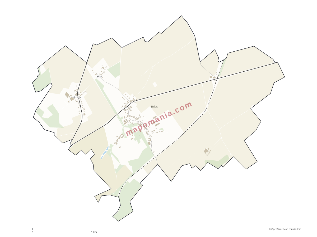 Carte de Brias à personnaliser