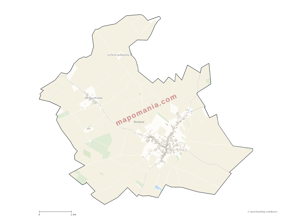 Carte de Bucquoy à personnaliser