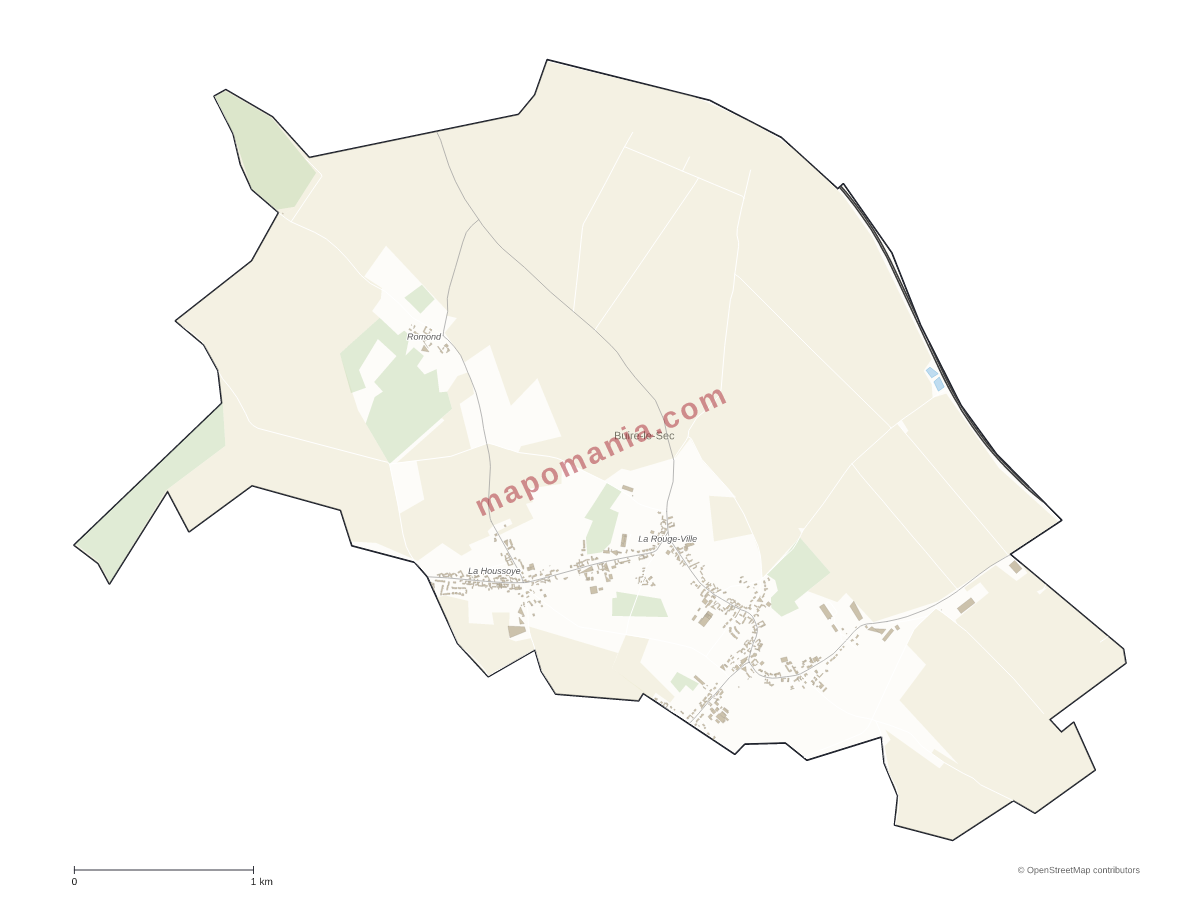 Carte de Buire-le-Sec à personnaliser