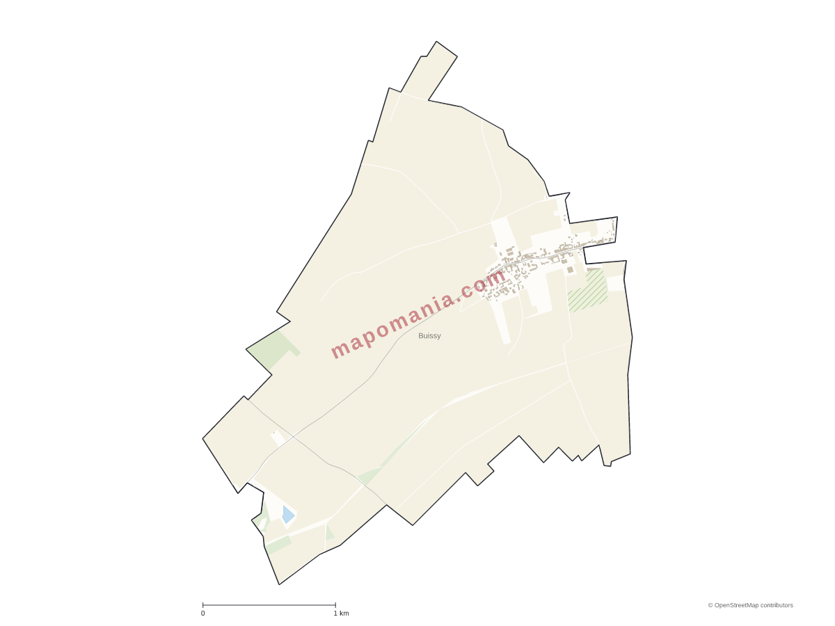 Carte de Buissy à personnaliser