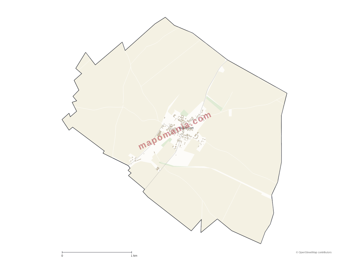 Carte de Bullecourt à personnaliser