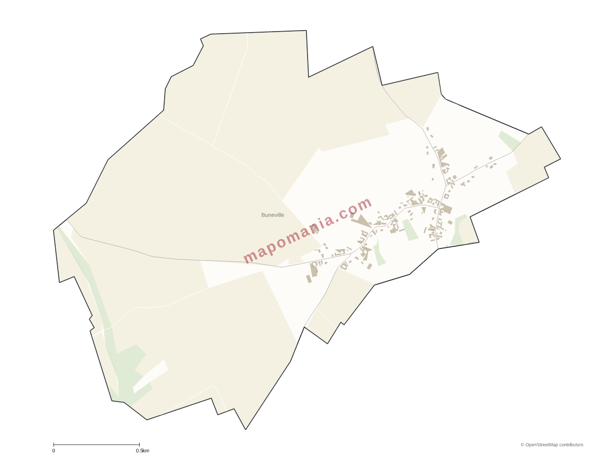 Carte de Buneville à personnaliser