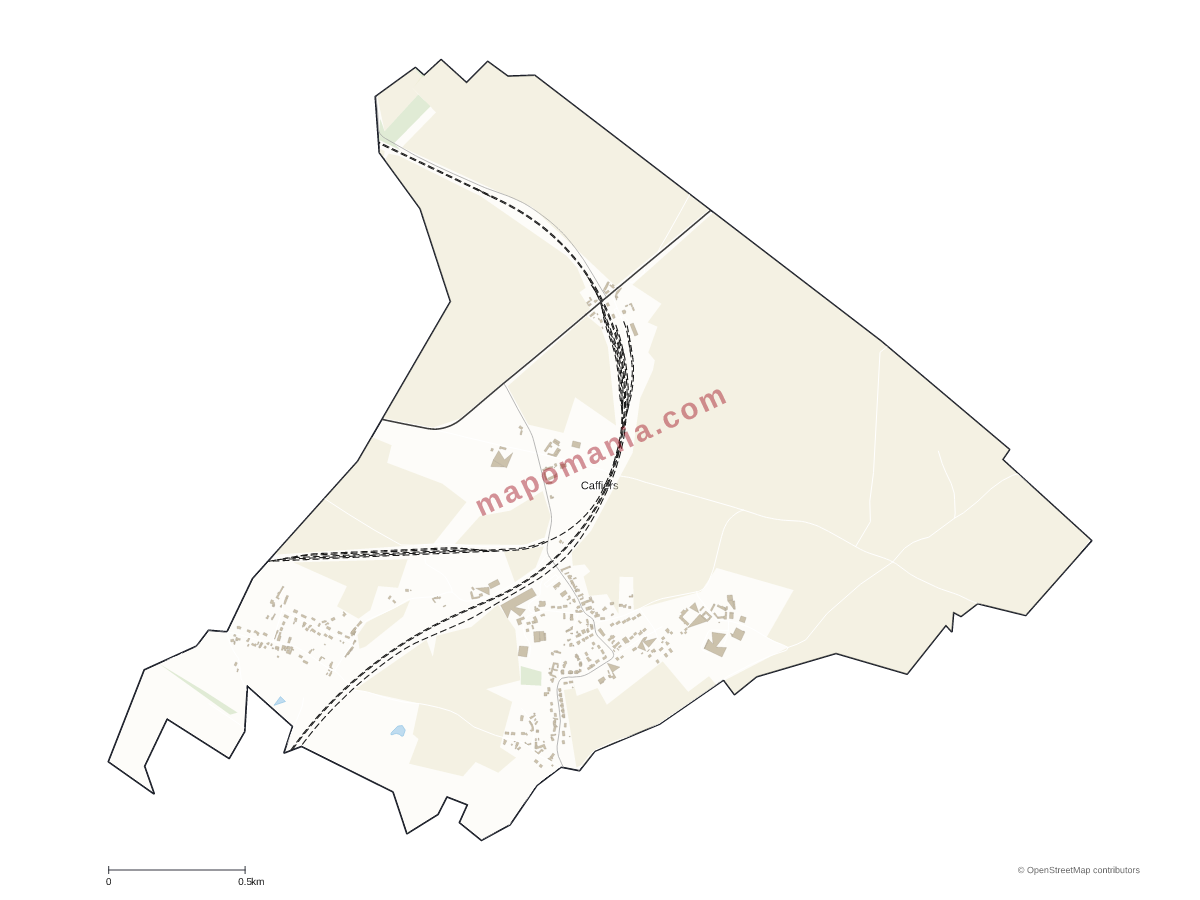 Carte de Caffiers à personnaliser