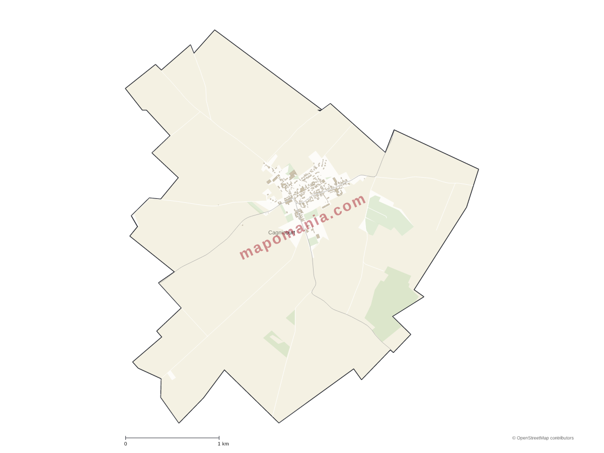 Carte de Cagnicourt à personnaliser