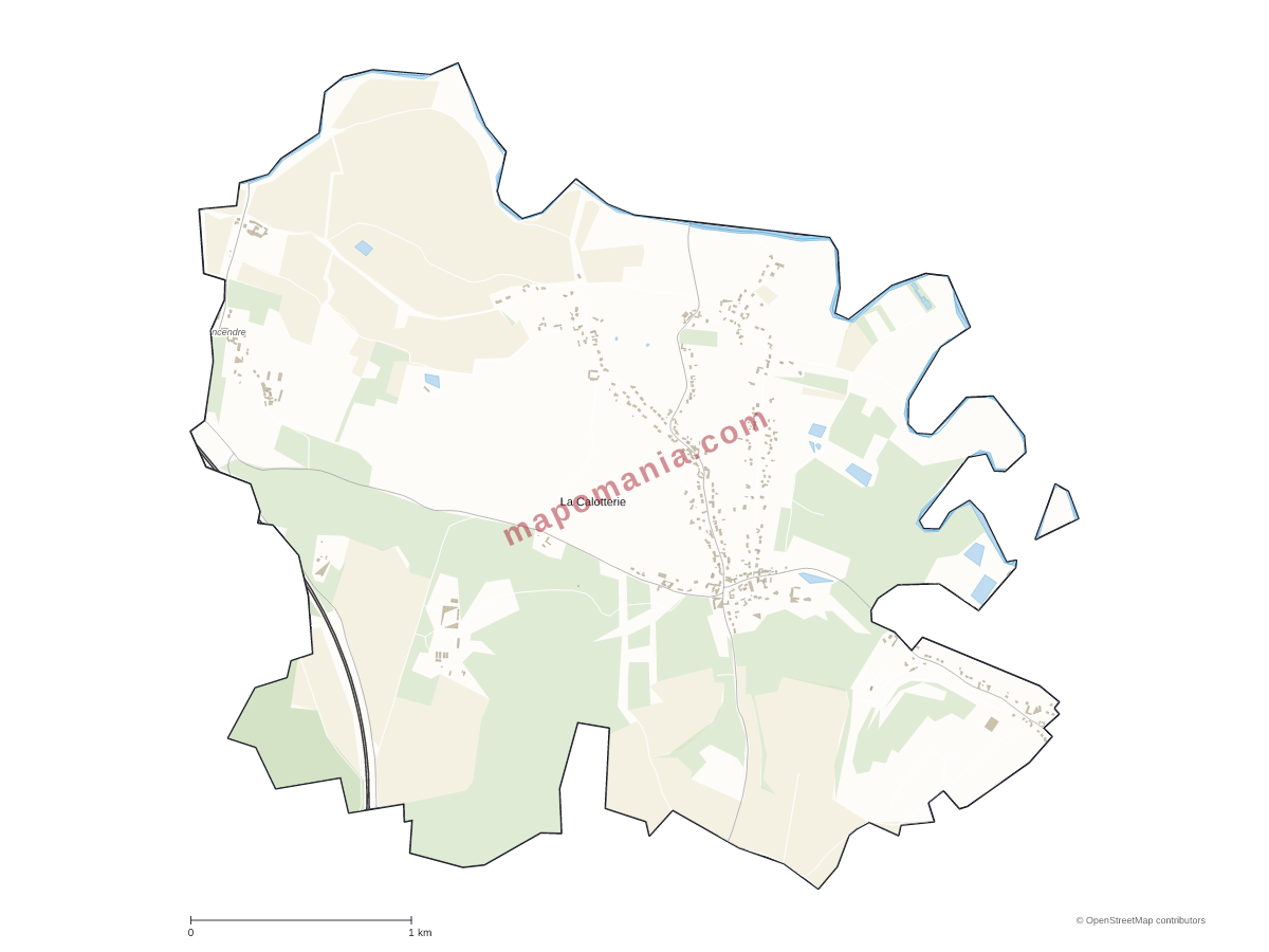 Carte de La Calotterie à personnaliser