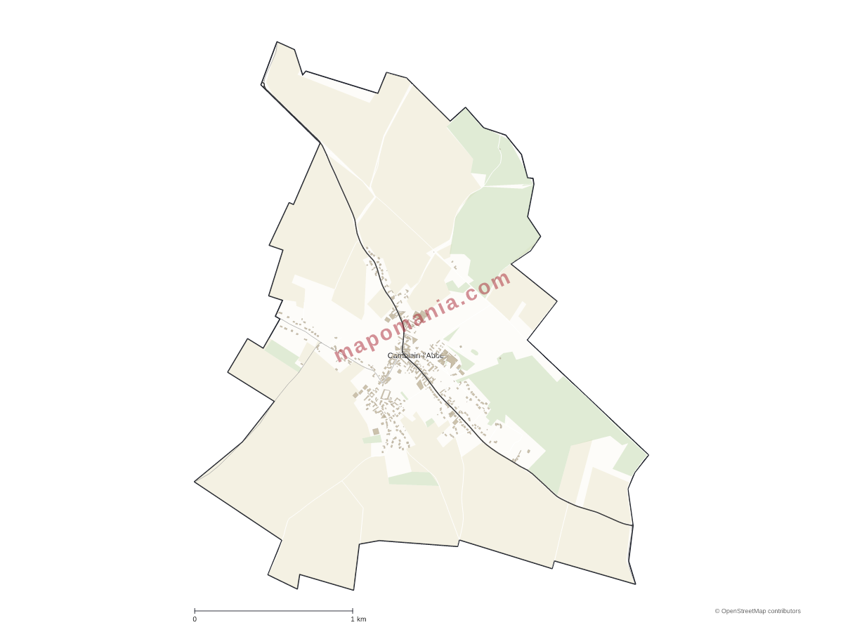 Carte de Camblain-l'Abbé à personnaliser