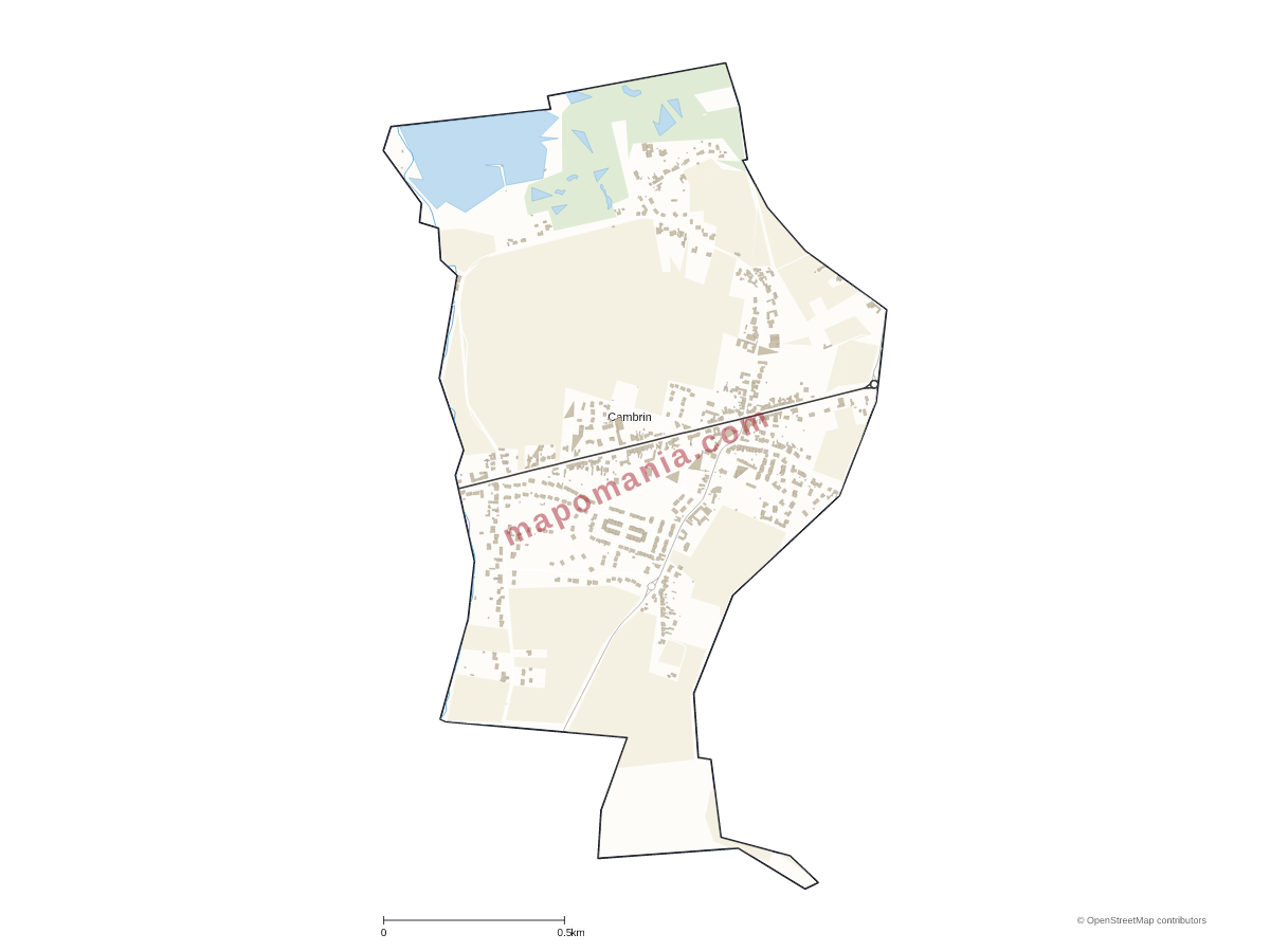Carte de Cambrin à personnaliser